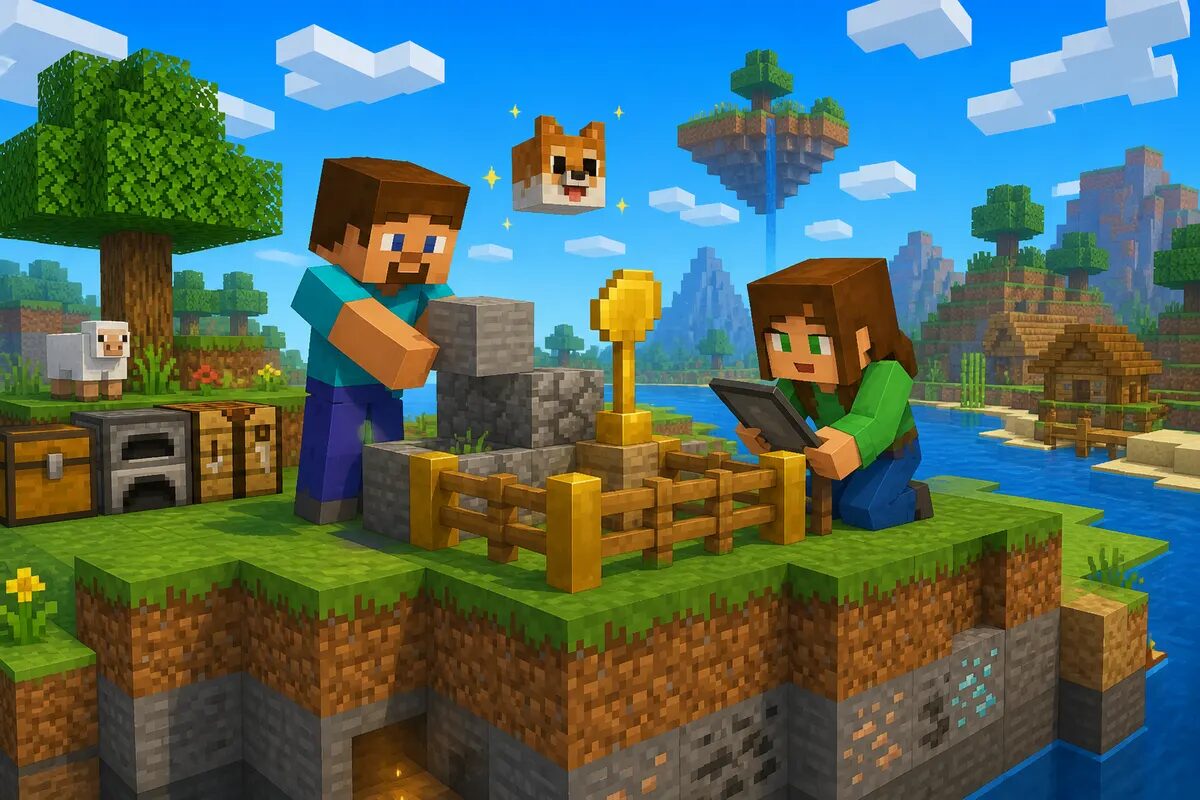 Java and Bedrock players building together